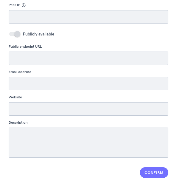 Portal registration form - public