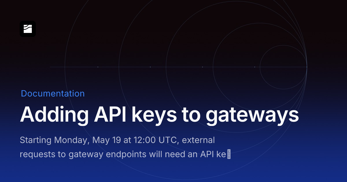 Adding API keys to gateways - SQD Documentation